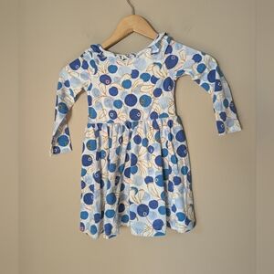 Tea Collection Cotton Blend Casual Dress with Maine Blueberries Size 4